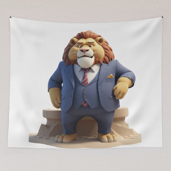 Item preview, 3d Lion Wearing a Suit to the Beach designed and sold by CuteopiaGallery.