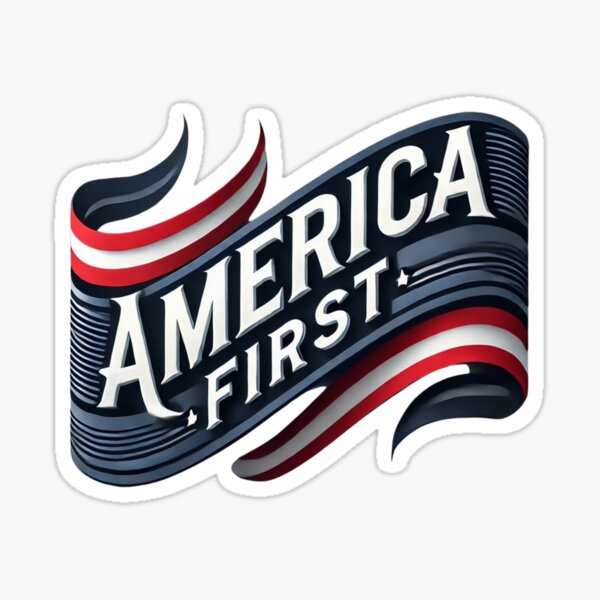 Item preview, America First, patriotic designed and sold by AubinaryArts.