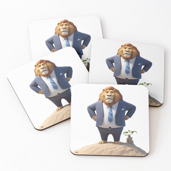 Item preview, 3d Lion in a Suit on Beach designed and sold by CuteopiaGallery.