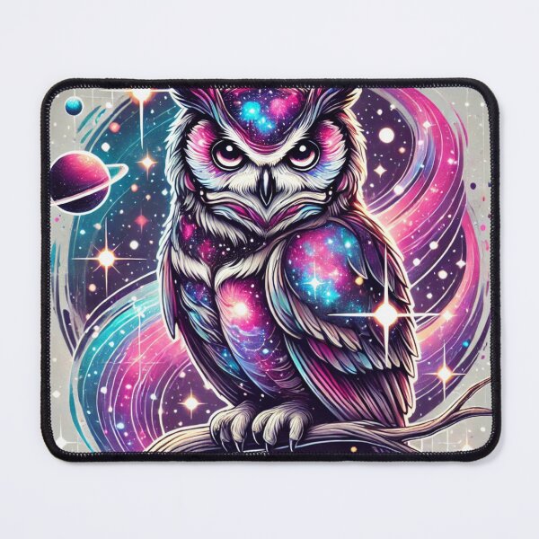 Item preview, Celestial Galaxy Owl – Mystical Cosmic Artwork designed and sold by Vikingaquarist.