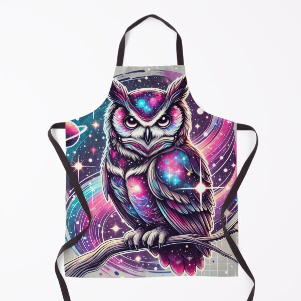 Item preview, Celestial Galaxy Owl – Mystical Cosmic Artwork designed and sold by Vikingaquarist.
