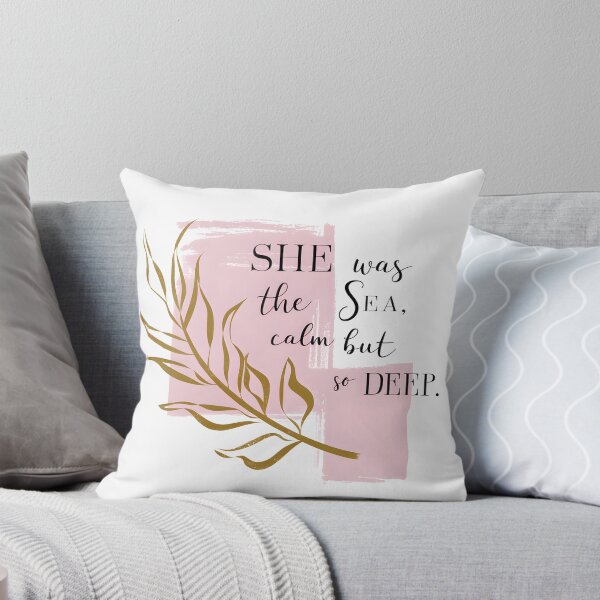 Item preview, Minimalist Inspirational Quote - She was the Sea,calm bu so deep designed and sold by Snifferius.