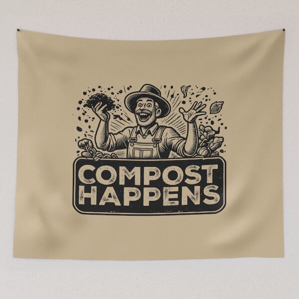 Item preview, COMPOST HAPPENS - Gardening Lover, Hobby, Gardner, Man designed and sold by Darling DeDe.