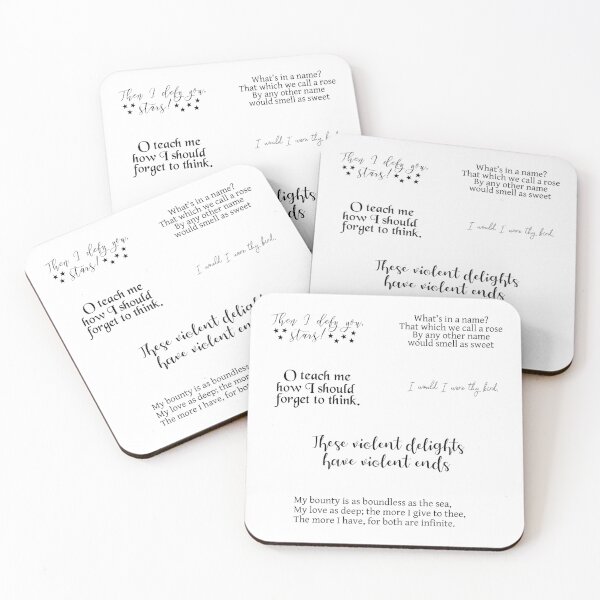 Item preview, Romeo and Juliet iconic quotes designed and sold by introvertcafe.