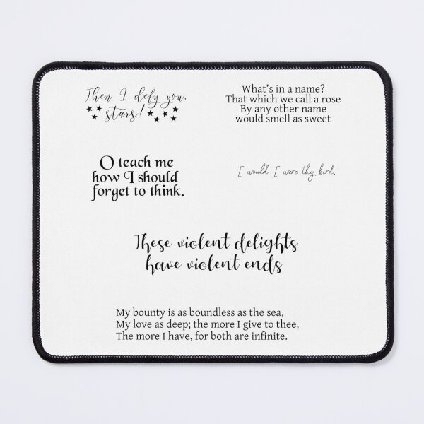 Item preview, Romeo and Juliet iconic quotes designed and sold by introvertcafe.