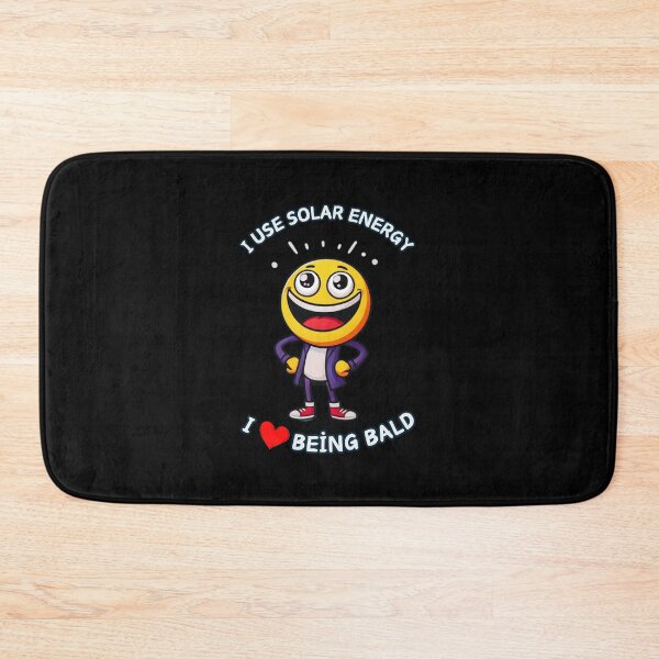 Item preview, Funny Bald Man Solar Energy Joke Illustration designed and sold by Psycho-Crazy.