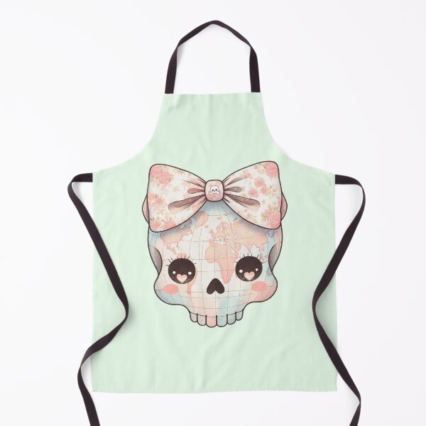 Item preview, Floral World Map Skull with Bow - Cute Travel Aesthetic designed and sold by MegHillStudio.