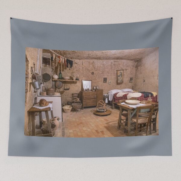 Item preview, Italy. Basilicata. Matera. Interior of a cave house.  designed and sold by vadim19.