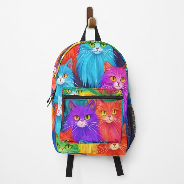 Item preview, Digital matte painting with colorful cats. The drawing is drawn in a cartoon style. designed and sold by PrintLabStudio.
