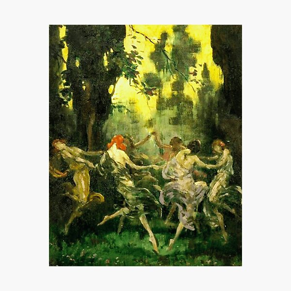 Vista previa del artículo con la obra «Damas bailando - Warren B Davis 1886», diseñado y vendido por Arwen-Art.