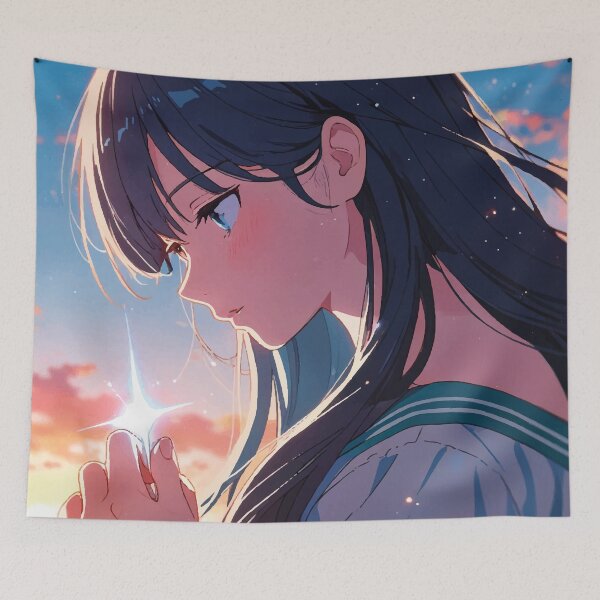 Item preview, Thoughtful Girl at Sunset designed and sold by DesignMapachiss.