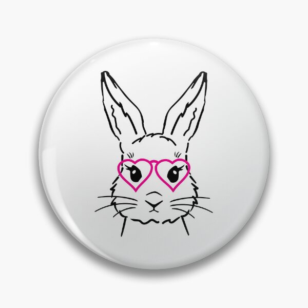 Item preview, Bunny in Pink Hearts Glasses designed and sold by MagnoliaLake.
