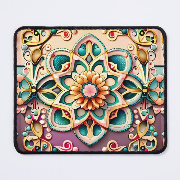 Item preview, Filigree Art Elegant & Royal Green Star Flower Mandala designed and sold by Zeporas Castle.