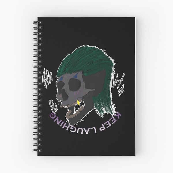 Item preview, KEEP LAUGHING | Clown Skull Painting (text)  designed and sold by AnzullicArts.