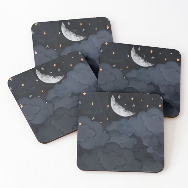 Item preview, starry cloudy sky watercolor designed and sold by J-Creative-.