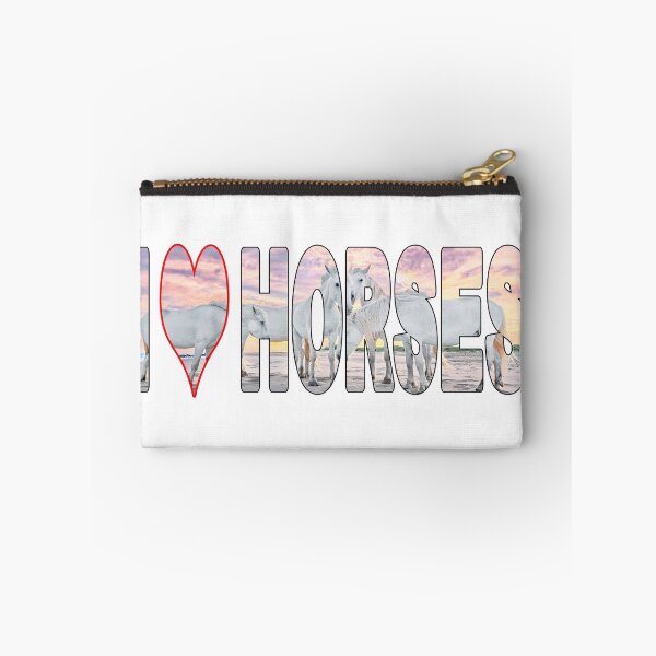 Item preview, I LOVE HORSES - White Horses on the Beach Sunset Pastels designed and sold by Adam Gormley.