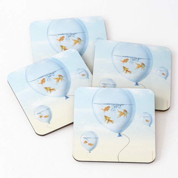Item preview, Balloons Fish in the Sky - Surrealist Art Poster designed and sold by RonaldoMarques.