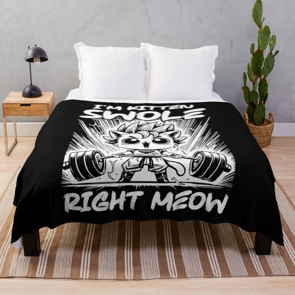 Item preview, I'm Kitten Swole Right Meow - Anime Gym Cat Motivation designed and sold by chantastical.