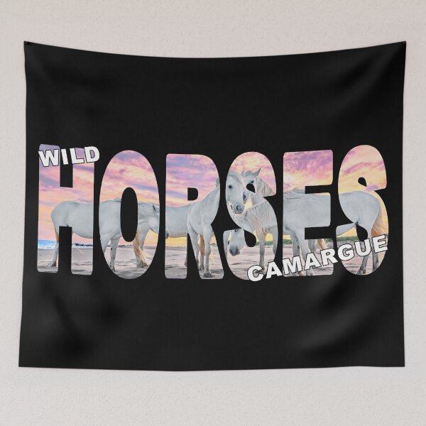 Item preview, Wild HORSES Camargue - White Horses on the Beach Sunset Pastels designed and sold by Adam Gormley.