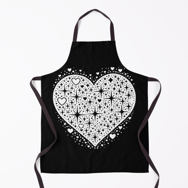 Item preview, Sparkling Heartburst Design (White on Black) designed and sold by LyssasMindArt.