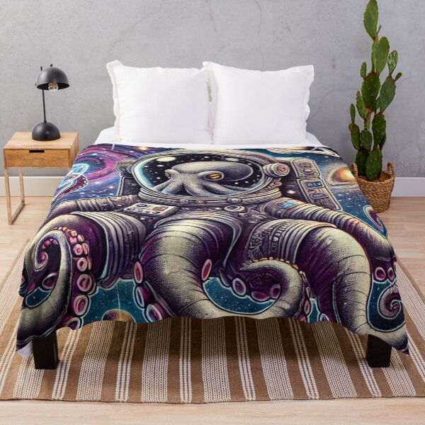 Item preview, Cosmic Octopus Astronaut – Galactic Deep Sea Adventure Art designed and sold by Vikingaquarist.
