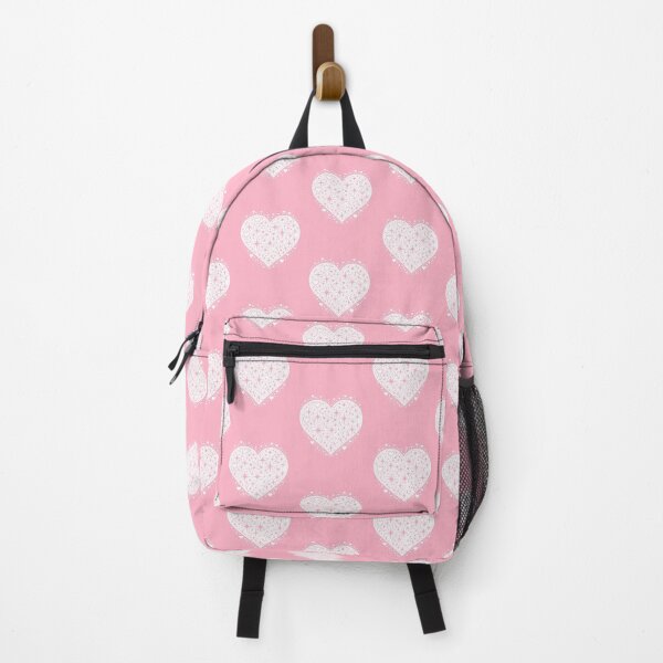 Item preview, Sparkling Heartburst Design (White on Light Pink) designed and sold by LyssasMindArt.