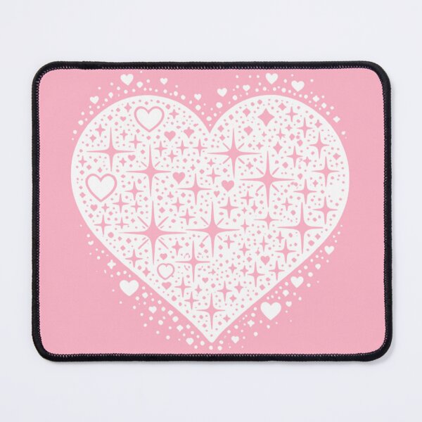 Item preview, Sparkling Heartburst Design (White on Light Pink) designed and sold by LyssasMindArt.