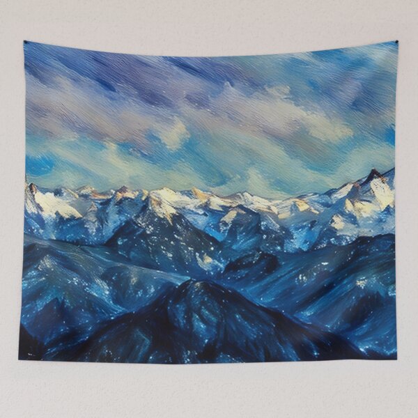 Item preview, Cascade Mountains Winter (Pastel) designed and sold by flyscenicair.