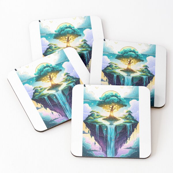 Item preview, Floating Island Dreamscape – Artistic Illustration T-Shirt designed and sold by trendpotion.