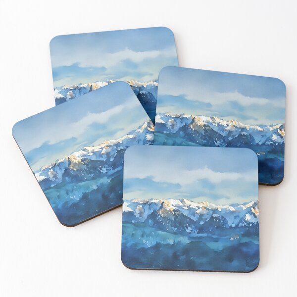 Item preview, Cascade Mountains Winter (Watercolor) designed and sold by flyscenicair.