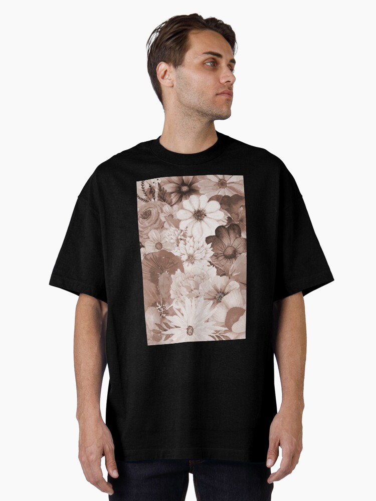 Thumbnail 1 of 7, Oversized T-Shirt, Vintage Flowers #2 designed and sold by OneDayArt.