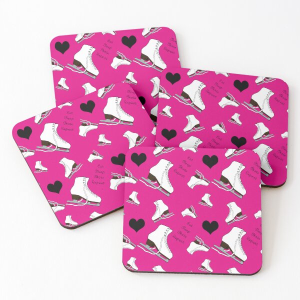 Item preview, Eat, Sleep, Skate Repeat-Bright Pink designed and sold by Purposely Designed.