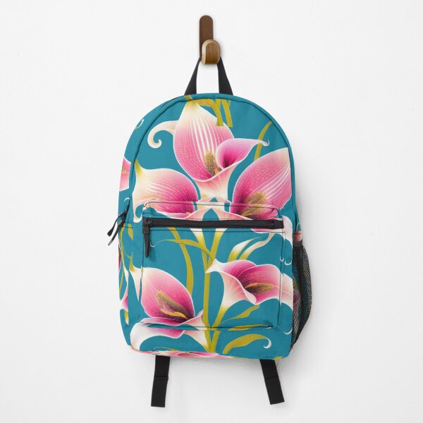 Item preview, Symmetrical Floral Fantasy White, Pink and Green designed and sold by Ciervo Primavera.
