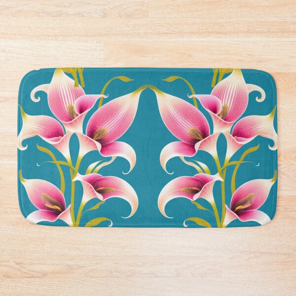 Item preview, Symmetrical Floral Fantasy White, Pink and Green designed and sold by Ciervo Primavera.