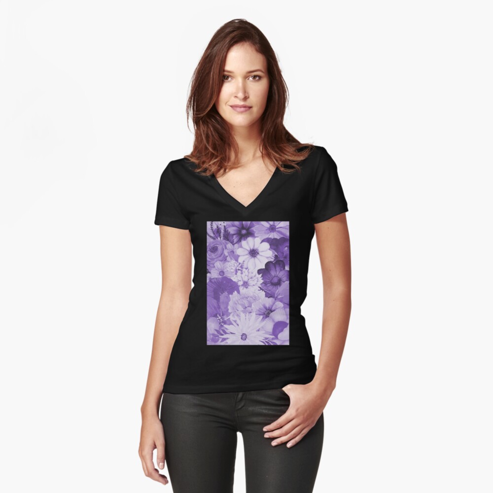 Item preview, Fitted V-Neck T-Shirt designed and sold by OneDayArt.