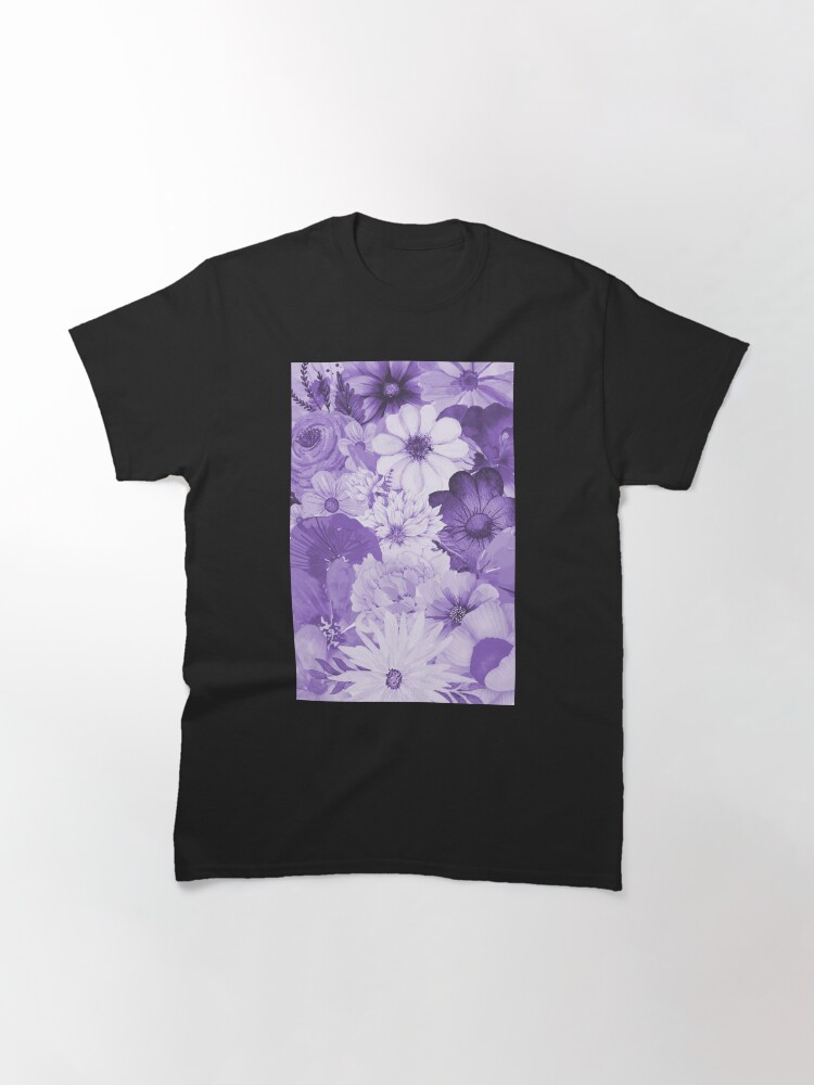 Thumbnail 3 of 7, Classic T-Shirt, Vintage Flowers #4 designed and sold by OneDayArt.