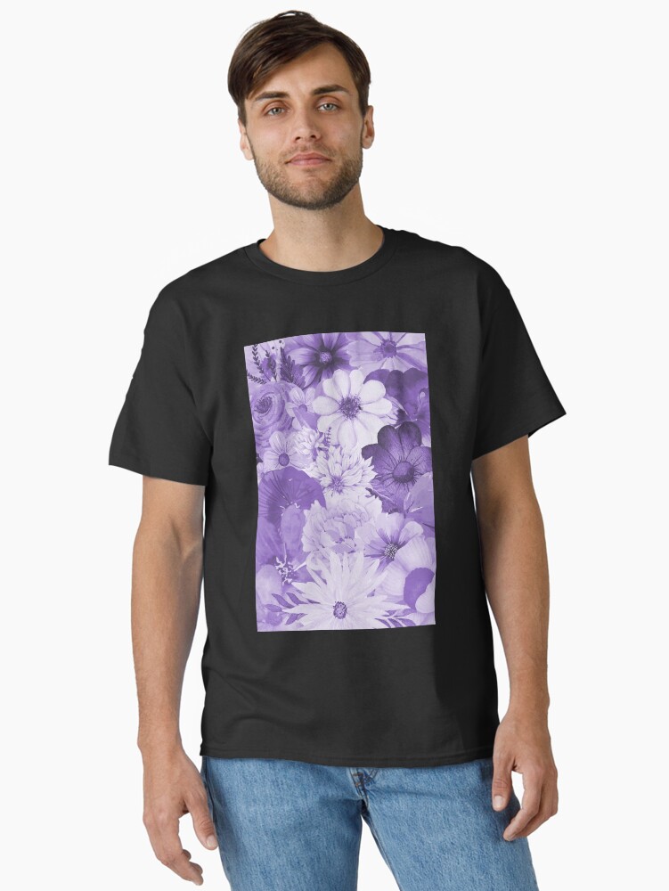 Thumbnail 2 of 7, Classic T-Shirt, Vintage Flowers #4 designed and sold by OneDayArt.