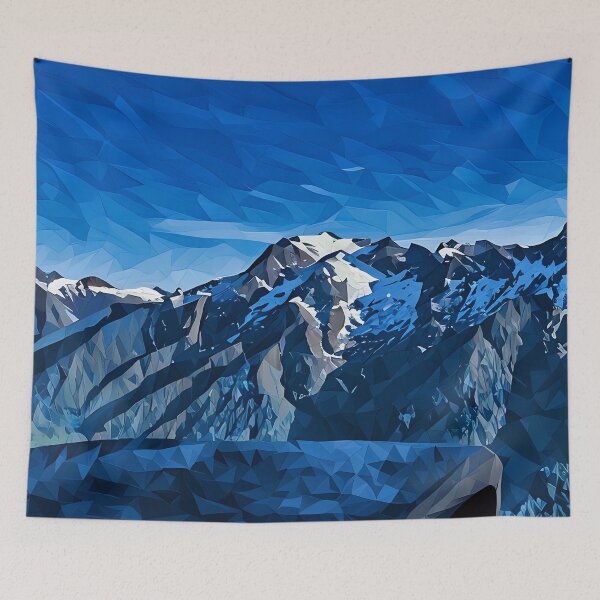 Item preview, Flying thru Cascade Mountains (Poly Art) designed and sold by flyscenicair.