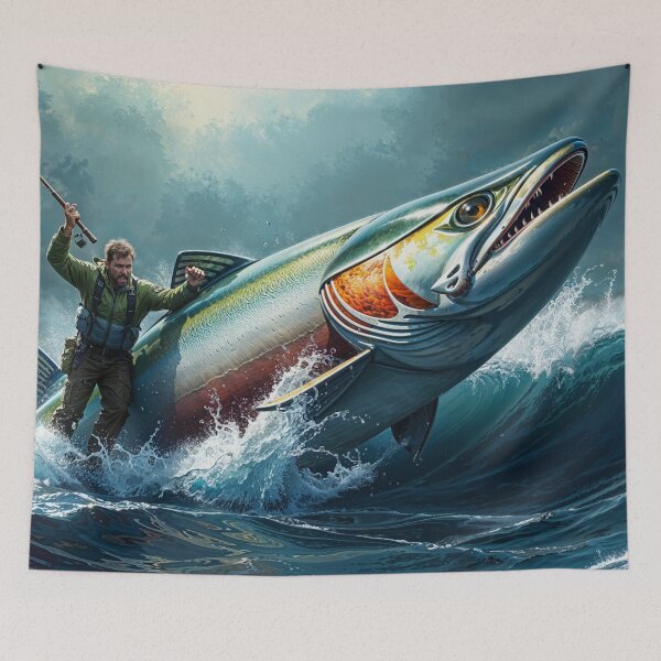 Item preview, Salmon in Canada - They're Bigger Here designed and sold by Skye Ryan-Evans.