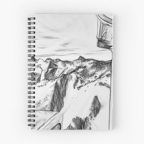 Item preview, Flying thru Cascade Mountains (Sketch) designed and sold by flyscenicair.