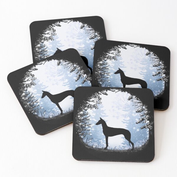 Item preview, “First Snow” Ibizan Hound (Smooth) designed and sold by Spinyflowerart.