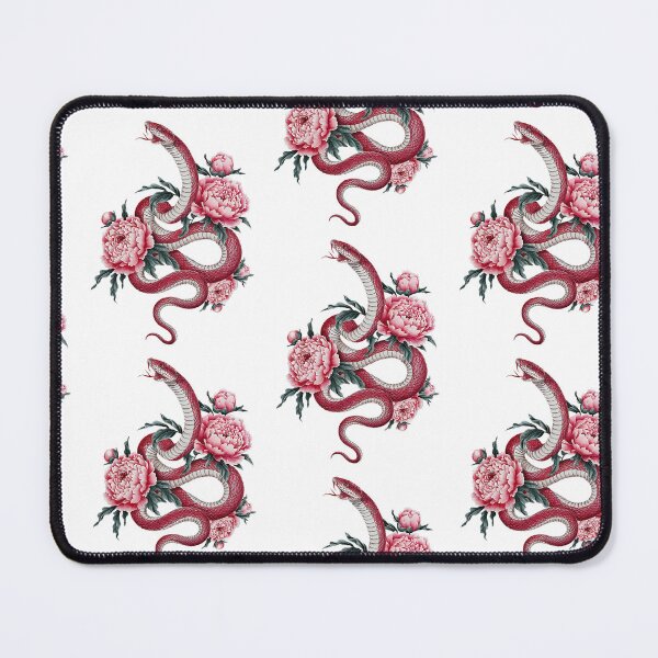 Item preview, Pink Snake and peony designed and sold by Roy & Tiffany.