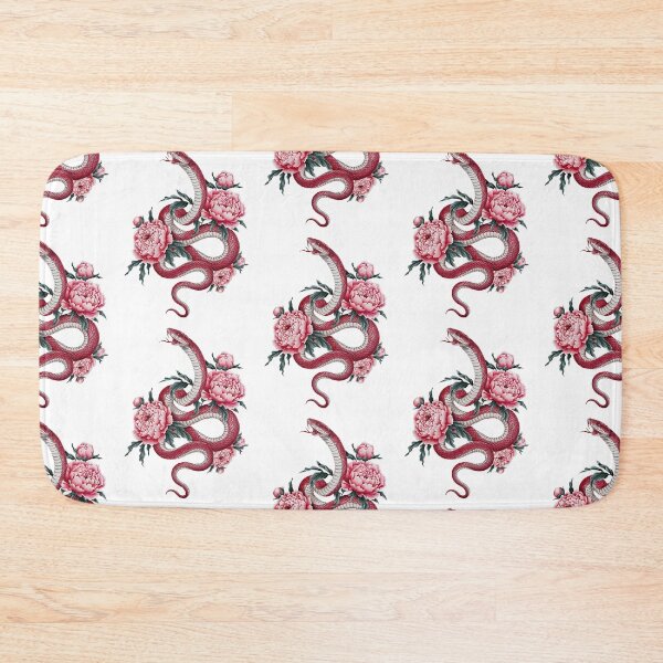 Item preview, Pink Snake and peony designed and sold by Roy & Tiffany.