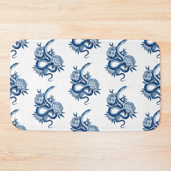 Item preview,  Blue Snake and peony designed and sold by Roy & Tiffany.