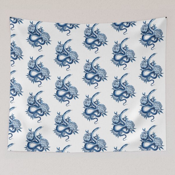 Item preview,  Blue Snake and peony designed and sold by Roy & Tiffany.