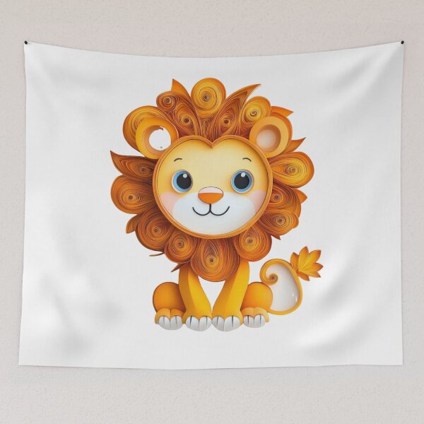 Item preview, Cute Quilled Paper Lion designed and sold by PrintsByFrank.