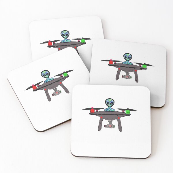 Item preview, Funny UFO alien drone driver design. designed and sold by spinningvisions.