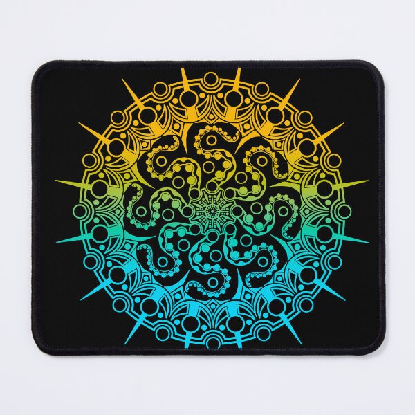 Item preview, Kraken's Gold & Teal Mandala designed and sold by TheFeywildVault.