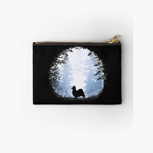 Item preview, “First Snow” Papillon Dog designed and sold by Spinyflowerart.