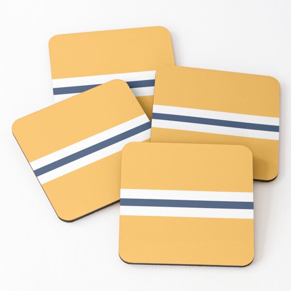 Item preview, Yellow with blue stripes designed and sold by Latte Design.